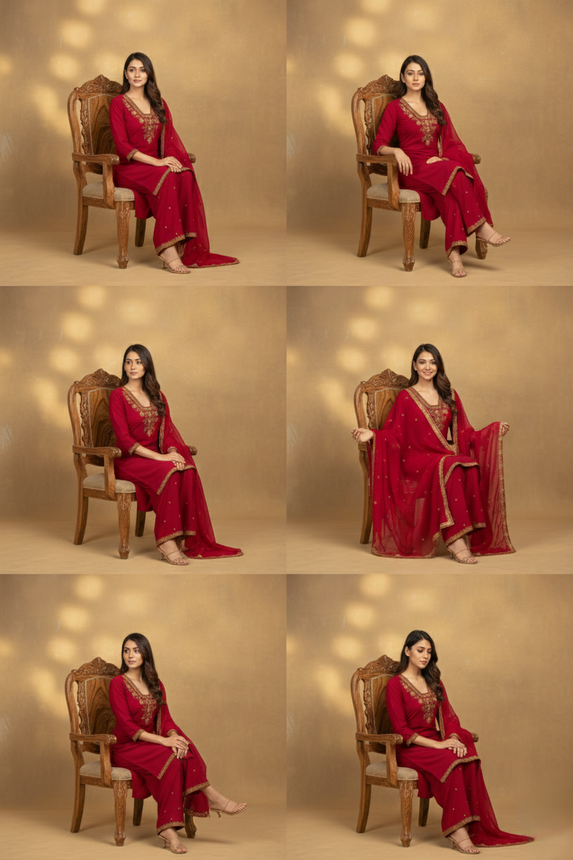 Rani Pink Embroidered Suit Set